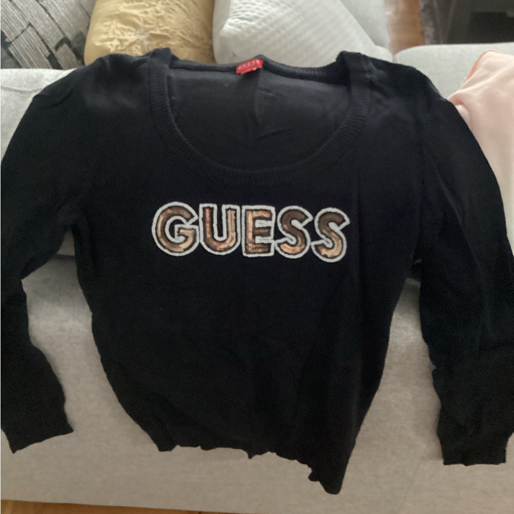 Guess Black Crew Neck Sweater